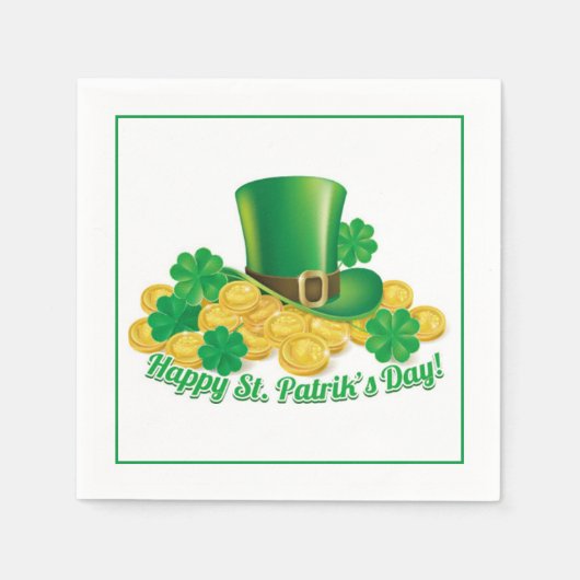 Cocktail Paper Napkins-St. Patrick's Day Serviette (Vorderseite)