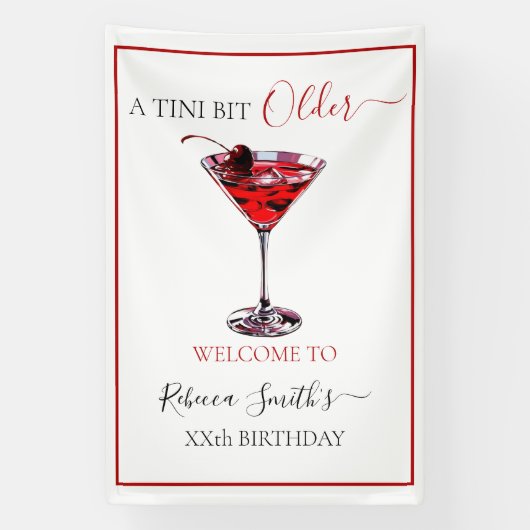 Cocktail Party A tini bit Older Cherry Martini Banner (Vertikal)