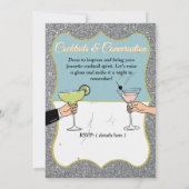 Cocktail-Party, anspruchsvolle Gespräche, trinken Einladung (Rückseite)