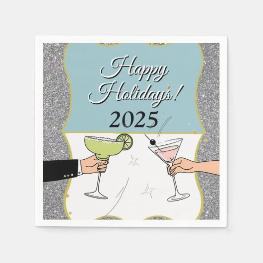 Cocktail-Party, anspruchsvolle Gespräche, trinken Serviette (Vorderseite)