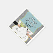 Cocktail-Party, anspruchsvolle Gespräche, trinken Serviette (Ecke)