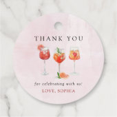 Cocktail-Party-Brautparty Geschenkanhänger (Rückseite)