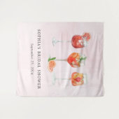 Cocktail-Party-Brautparty Wandteppich (Vorderseite (Horizontal))