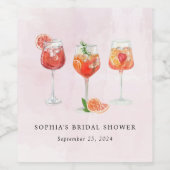 Cocktail-Party-Brautparty Weinetikett (Einzelnes Label)