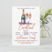 Cocktail Party Bubbly Einladung (Stehend Vorderseite)