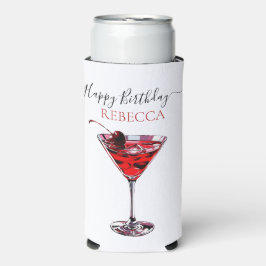 Cocktail Party Cherry Martini Happy Birthday Selters Dosenkühler