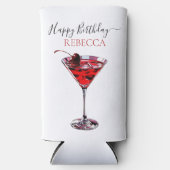 Cocktail Party Cherry Martini Happy Birthday Selters Dosenkühler (Vorderseite)