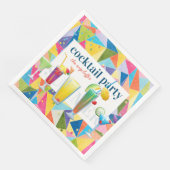 Cocktail Party Colorful Rainbow Sommergetränke Spa Serviette (Ecke)