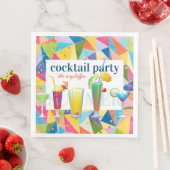 Cocktail Party Colorful Rainbow Sommergetränke Spa Serviette (Beispiel)
