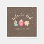 Cocktail Party + Cookie Exchange Weihnachtsthema Serviette (Vorderseite)