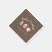 Cocktail Party + Cookie Exchange Weihnachtsthema Serviette (Ecke)