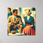 Cocktail Party Couples Shared Attraction Leinwanddruck (Vorderseite)