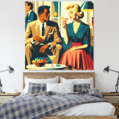 Cocktail Party Couples Shared Attraction Leinwanddruck (Insitu (Schlafzimmer))