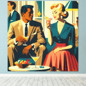 Cocktail Party Couples Shared Attraction Leinwanddruck (Insitu (Holzboden))