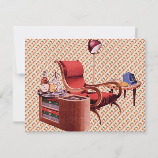 Cocktail-Party der 40er Jahre Einladung (Vorderseite)