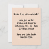 Cocktail-Party der 40er Jahre Einladung (Rückseite)