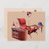 Cocktail-Party der 40er Jahre Einladung (Vorne/Hinten)