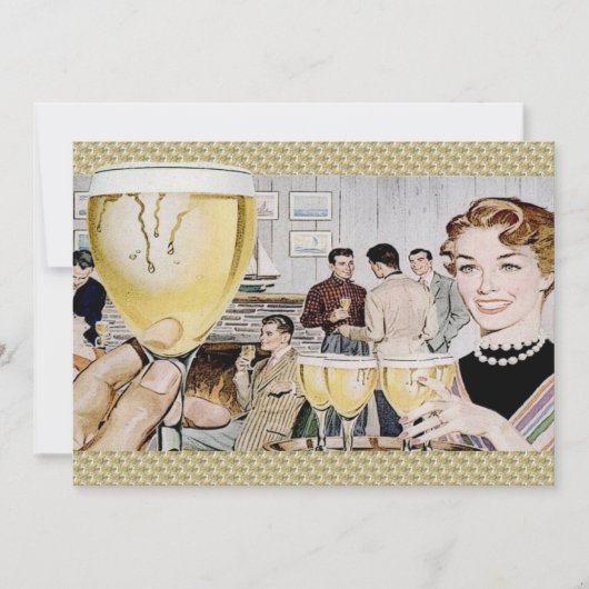 Cocktail-Party der 50er Jahre Einladung (Vorderseite)