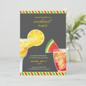 Cocktail Party Drinken Wohnung Einladung (Stehend Vorderseite)