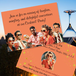 Cocktail-Party-Drinks kommen zusammen Einladung
