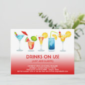 Cocktail Party Einladung (Stehend Vorderseite)