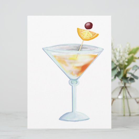 Cocktail-Party Einladung (Stehend Vorderseite)