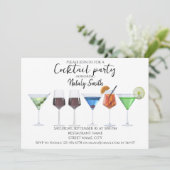 Cocktail-Party Einladung (Stehend Vorderseite)