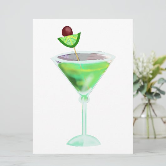 Cocktail-Party Einladung (Stehend Vorderseite)