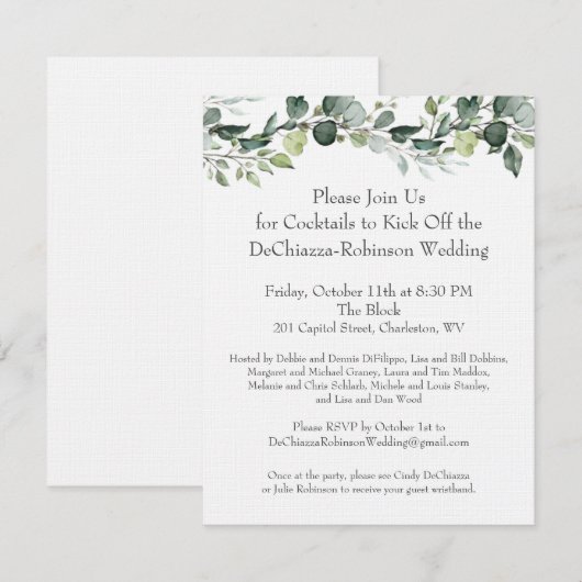 Cocktail-Party Einladung (Vorne/Hinten)