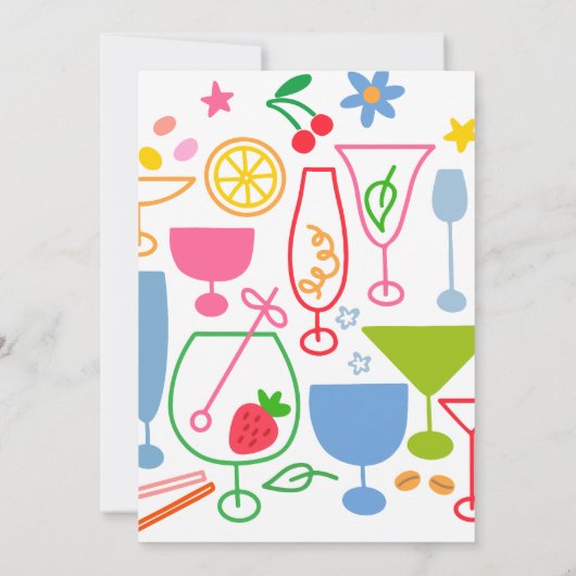 Cocktail-Party Einladung (Rückseite)