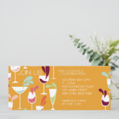 Cocktail-Party Einladung (Stehend Vorderseite)