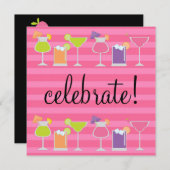 Cocktail-Party Einladung (Vorne/Hinten)