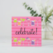 Cocktail-Party Einladung (Stehend Vorderseite)