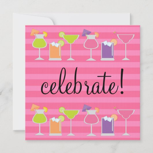 Cocktail-Party Einladung (Vorderseite)