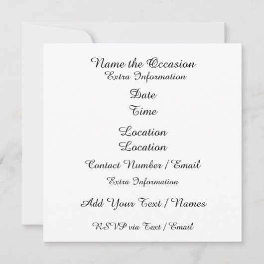 Cocktail-Party Einladung (Rückseite)