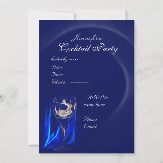 COCKTAIL-Party Einladung (Rückseite)