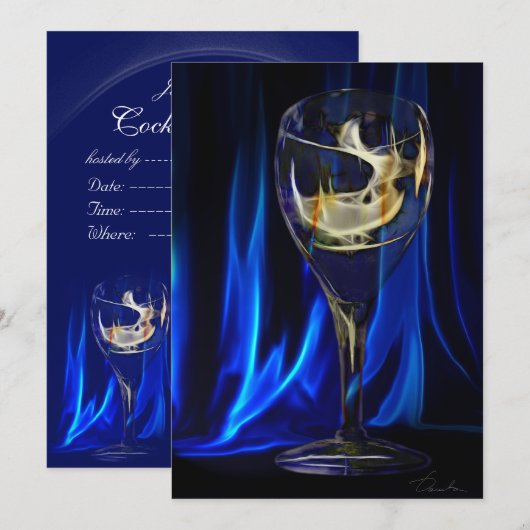 COCKTAIL-Party Einladung (Vorne/Hinten)