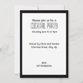 Cocktail-Party Einladung (Rückseite)