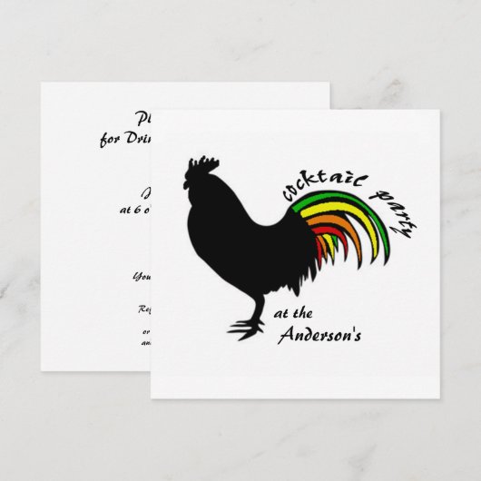 Cocktail-Party Einladung (Vorne/Hinten)