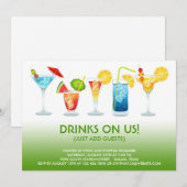 Cocktail Party Einladung (Vorne/Hinten)