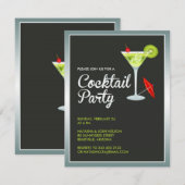 Cocktail-Party Einladung (Vorne/Hinten)