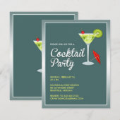 Cocktail-Party Einladung (Vorne/Hinten)