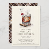 Cocktail Party Einladung 30. Geburtstag (Vorne/Hinten)