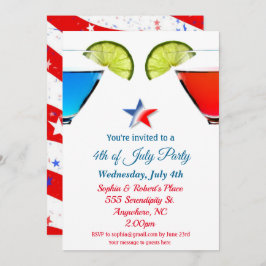 Cocktail-Party Einladung am 4. Juli