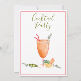 Cocktail-Party Einladung aus gemischten Getränken 