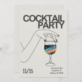 Cocktail Party Einladung Personalisiert einladen (Vorne/Hinten)
