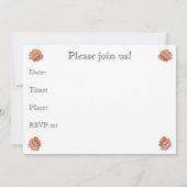 Cocktail Party Einladung Rose & Chrome (Rückseite)