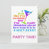 Cocktail-Party Einladung - wie lang zur (Stehend Vorderseite)