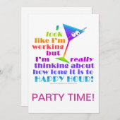 Cocktail-Party Einladung - wie lang zur (Vorne/Hinten)