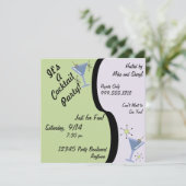 Cocktail-Party Einladungen (Stehend Vorderseite)